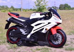 Super-Toys WIELKI MOTOR NA AKUMULATOR - GAZ W MANETCE, HAMULEC, ŚWIECĄCE KOŁA - SUPER JAKOSĆ/SD-R6 7