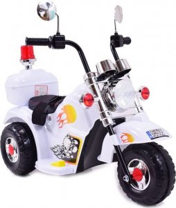 Super-Toys PIERWSZY MOTOR CHOPPER NA AKUMULATOR - KOGUT, MIĘKKIE SIEDZENIE, PASY/LL778 2
