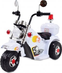 Super-Toys PIERWSZY MOTOR CHOPPER NA AKUMULATOR - KOGUT, MIĘKKIE SIEDZENIE, PASY/LL778 3