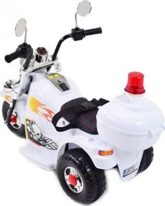 Super-Toys PIERWSZY MOTOR CHOPPER NA AKUMULATOR - KOGUT, MIĘKKIE SIEDZENIE, PASY/LL778 4