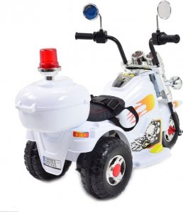 Super-Toys PIERWSZY MOTOR CHOPPER NA AKUMULATOR - KOGUT, MIĘKKIE SIEDZENIE, PASY/LL778 6