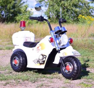 Super-Toys PIERWSZY MOTOR CHOPPER NA AKUMULATOR - KOGUT, MIĘKKIE SIEDZENIE, PASY/LL778 7