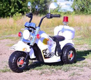 Super-Toys PIERWSZY MOTOR CHOPPER NA AKUMULATOR - KOGUT, MIĘKKIE SIEDZENIE, PASY/LL778 8