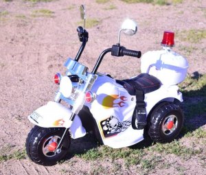 Super-Toys PIERWSZY MOTOR CHOPPER NA AKUMULATOR - KOGUT, MIĘKKIE SIEDZENIE, PASY/LL778 10