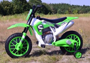 Super-Toys MEGA MOTOR ENDURO - MIĘKKIE KOŁA, AMORTYZATOR, 12V, WALIZKA SUPER JAKOŚĆ/XMX616 12