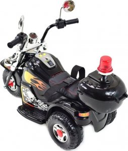 Super-Toys PIERWSZY MOTOR CHOPPER NA AKUMULATOR - KOGUT, MIĘKKIE SIEDZENIE, PASY/LL778 12