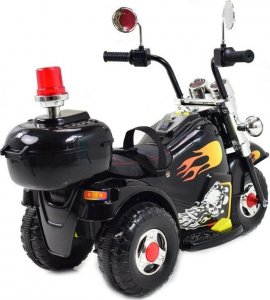 Super-Toys PIERWSZY MOTOR CHOPPER NA AKUMULATOR - KOGUT, MIĘKKIE SIEDZENIE, PASY/LL778 14