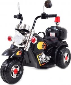 Super-Toys PIERWSZY MOTOR CHOPPER NA AKUMULATOR - KOGUT, MIĘKKIE SIEDZENIE, PASY/LL778 16
