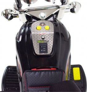 Super-Toys PIERWSZY MOTOR CHOPPER NA AKUMULATOR - KOGUT, MIĘKKIE SIEDZENIE, PASY/LL778 9