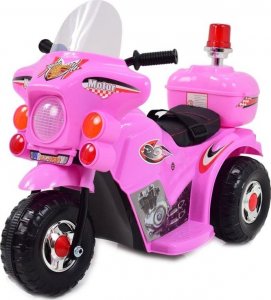 Super-Toys PIERWSZY MOTOR CHOPPER NA AKUMULATOR - KOGUT, MIĘKKIE SIEDZENIE, PASY/LL999 3