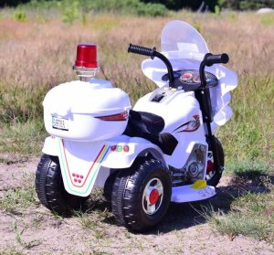 Super-Toys PIERWSZY MOTOR CHOPPER NA AKUMULATOR - KOGUT, MIĘKKIE SIEDZENIE, PASY/LL999 9