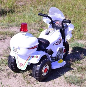 Super-Toys PIERWSZY MOTOR CHOPPER NA AKUMULATOR - KOGUT, MIĘKKIE SIEDZENIE, PASY/LL999 10