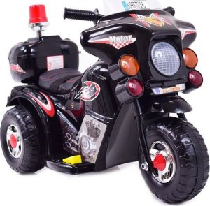 Super-Toys PIERWSZY MOTOR CHOPPER NA AKUMULATOR - KOGUT, MIĘKKIE SIEDZENIE, PASY/LL999 1