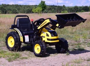 Super-Toys MEGA TRAKTOR Z ŁYŻKĄ - ŁADOWARKĄ. MIĘKKIE SIEDZENIE, PILOT, RADIO FM/HL389 6