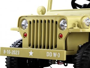Jokomisiada Wojskowe Auto na akumulator Willys 4x4 + pilot 13