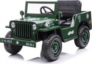Jokomisiada Wojskowe Auto na akumulator Willys 4x4 + pilot 3