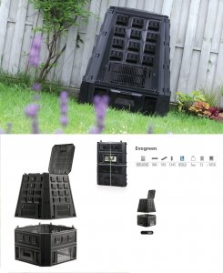 Prosperplast Kompostownik 850L + 2 preparaty 9