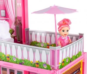 9 Planet Domek dla lalek duża Villa z laleczką do montażu 8