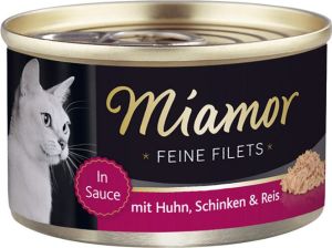 Miamor Miamor Feine Filets puszka Kurczak i szynka - 100g 1