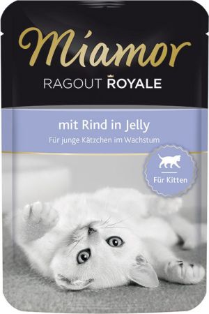 Miamor Miamor Ragout Royale saszetka Kitten Wołowina w galaretce - 100g 1