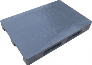 Becker Paleta plastikowa Euro 1200x800 mm, z płozami, powierzchnia gładka (kolor czarny) 1