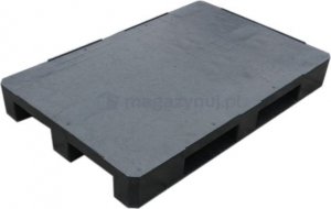Becker Paleta plastikowa Euro 1200x800 mm, z płozami, bortnice na krawędziach (kolor czarny) 4