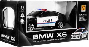 Ramiz Auto 1:24 R/C Licencjonowany Radiowóz Bmw X6 Policja Czarny 6