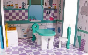 Ramiz Domek Dla Lalek Z Drewna Akcesoria 11