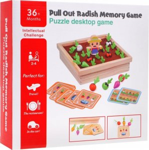 Ramiz Drewniana gra pamięciowa 2w1 "Ogród warzywny" + "Zrób zupę" memory dla dzieci 1