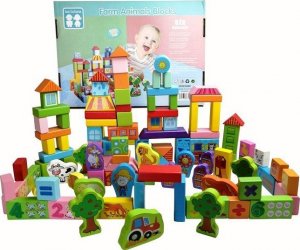 Ramiz Zestaw Klocków z Drewna 100pcs 2