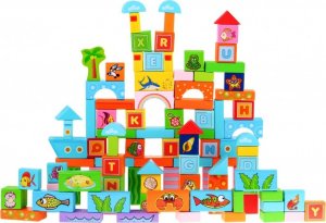 Ramiz Zestaw Klocków z Drewna 100pcs 3