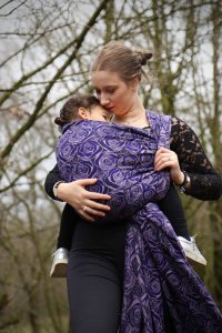 Yaro Slings Chusta tkana Yaro Sling - Roses Duo Violet Lilac Tencel Seacell 6 (4.6 m.) 2