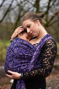 Yaro Slings Chusta tkana Yaro Sling - Roses Duo Violet Lilac Tencel Seacell 6 (4.6 m.) 5