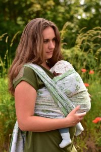 Yaro Slings Chusta tkana Yaro Sling - Flowersnake Trinity Yellow Green Tencel 6 (4.6 m.) 6