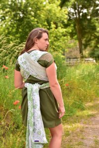 Yaro Slings Chusta tkana Yaro Sling - Flowersnake Trinity Yellow Green Tencel 6 (4.6 m.) 8