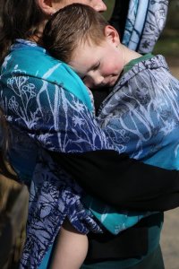 Yaro Slings Chusta tkana Yaro Sling - Meadow Duo Aqua Grad Black White Seacell 6 (4.6 m.) 3