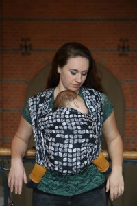 Yaro Slings Chusta tkana Yaro Slings - Petals Ultra Black White Grey Tencel 5 (4.2 m.) 14