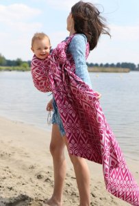 Yaro Slings Chusta tkana Yaro Sling - La Vita Duo Fuchsia White Tencel Seacell 6 (4.6 m.) 12