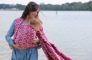 Yaro Slings Chusta tkana Yaro Sling - La Vita Duo Fuchsia White Tencel Seacell 6 (4.6 m.) 13