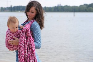 Yaro Slings Chusta tkana Yaro Sling - La Vita Duo Fuchsia White Tencel Seacell 6 (4.6 m.) 15