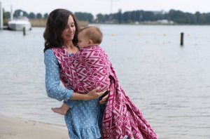 Yaro Slings Chusta tkana Yaro Sling - La Vita Duo Fuchsia White Tencel Seacell 6 (4.6 m.) 17