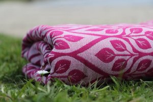 Yaro Slings Chusta tkana Yaro Sling - La Vita Duo Fuchsia White Tencel Seacell 6 (4.6 m.) 4