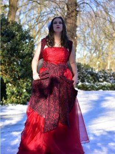 Yaro Slings Chusta tkana Yaro Sling - Roses Duo Red Black Glam Wrap 6 (4.6 m.) 3