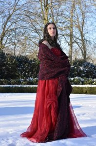 Yaro Slings Chusta tkana Yaro Sling - Roses Duo Red Black Glam Wrap 6 (4.6 m.) 7