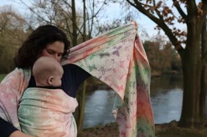 Yaro Slings Chusta tkana Yaro Woodland Duo Macarons Rainbow Tencel 4 (3.6 m.) 5