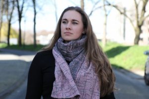 Yaro Slings Szal Yaro Sparkling Ultra Pink Grey Linen Glam 2