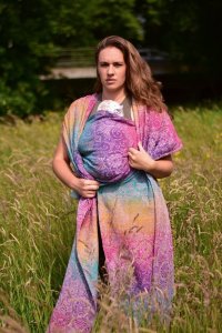 Yaro Slings Chusta kółkowa Yaro Slings -Ava Trinity Sienna Rainbow Wool 1.8 m. 1