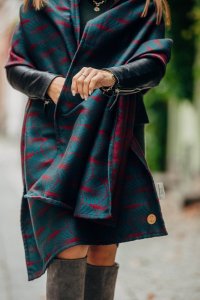 LennyLamb Chustowy Szal LennyLamb - Deco - Maroon Moss 4