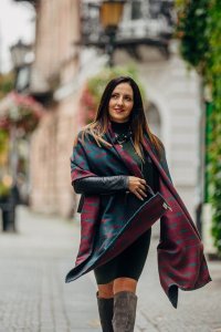 LennyLamb Chustowy Szal LennyLamb - Deco - Maroon Moss 7