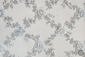 MallDeco CLEMATIS JASNOSZARA TAPETA WINYLOWA 2